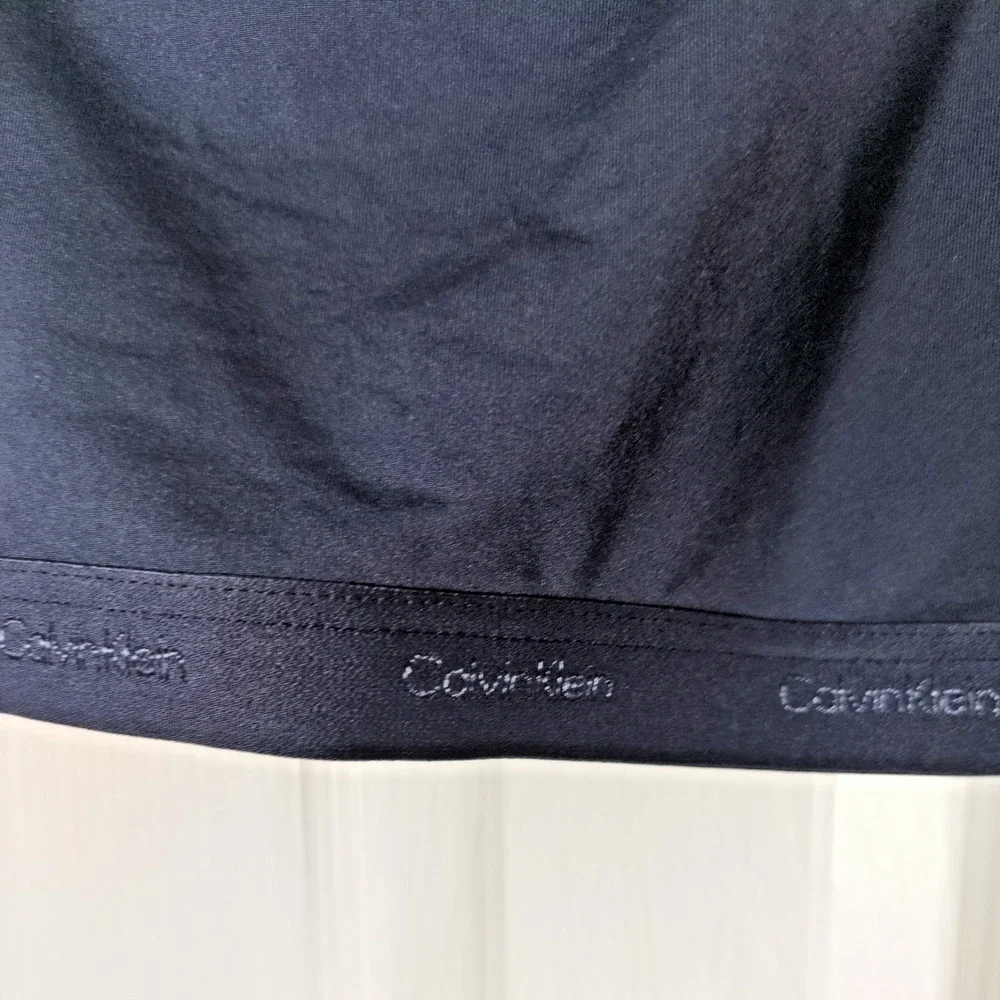 Calvin Klein Women's Form to Body Unlined Bralette QF6757 Speakeasy Blue Small